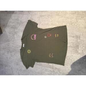 Lauren Moshi Olive Green Graphic T-Shirt size M
